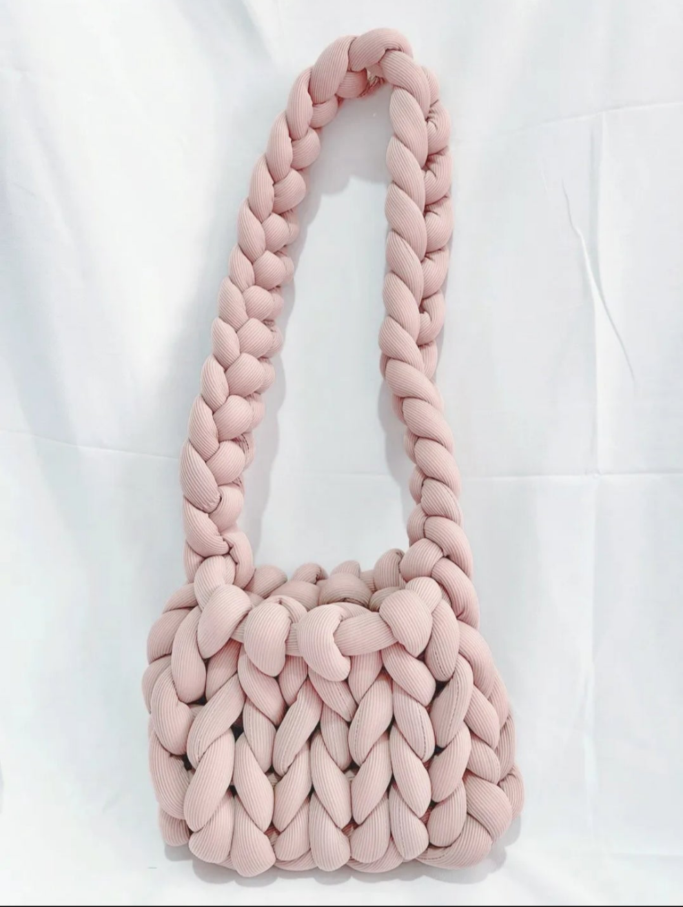 Borsa intrecciata chunky knit