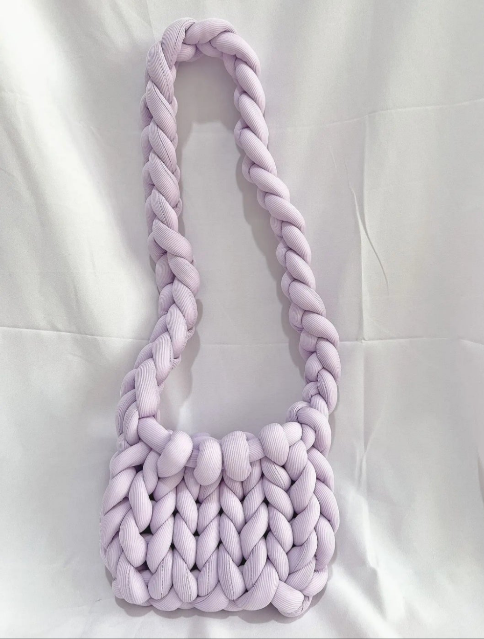 Borsa intrecciata chunky knit