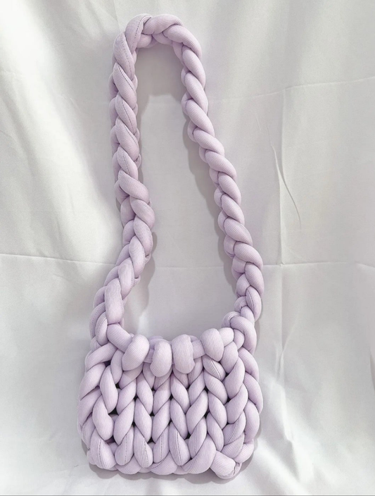 Borsa intrecciata chunky knit