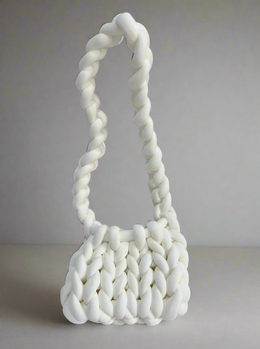 Borsa intrecciata chunky knit