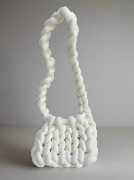Borsa intrecciata chunky knit